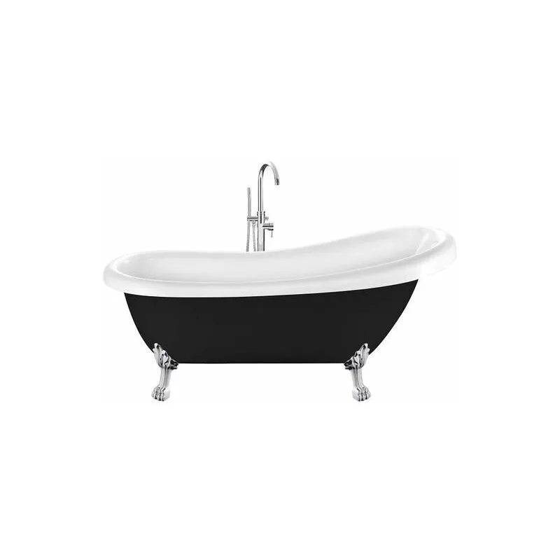 Rogier&mothes - Vasca da bagno freestanding con piedini richmond nera 171 cm Piedini di leone Cromati