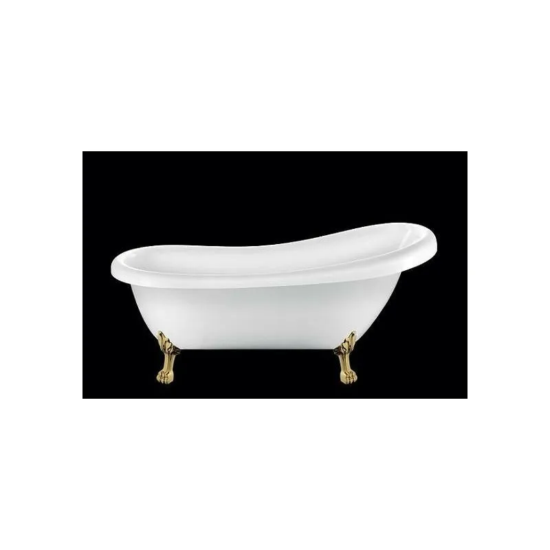 Vasca da bagno freestanding con piedini richmond Bianca 171 cm Piedini di leone Dorati