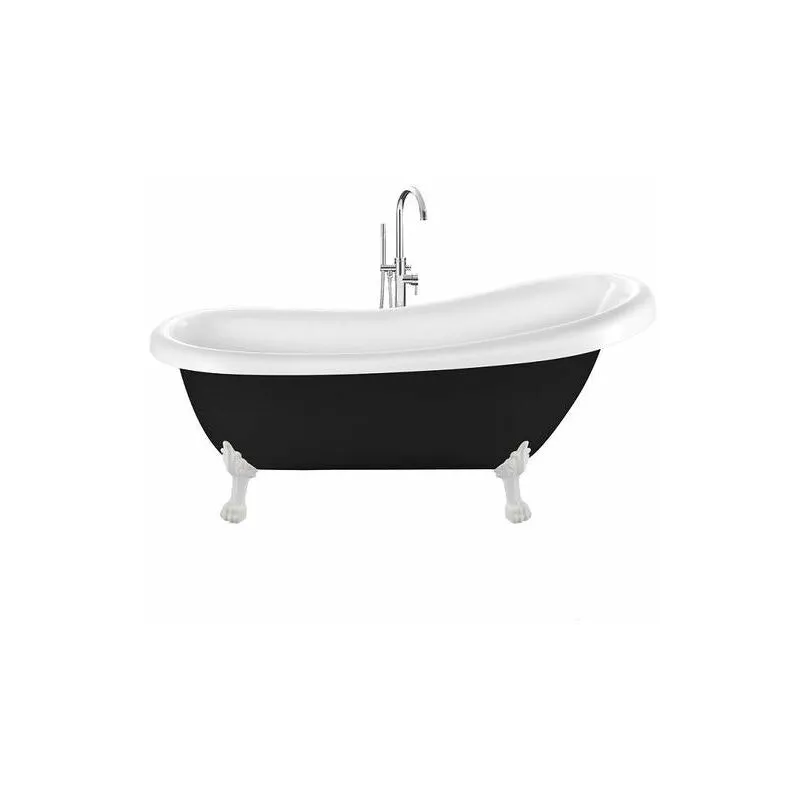 Vasca da bagno freestanding con piedini RICHMOND nera 171 cm Piedini di leone Bianchi