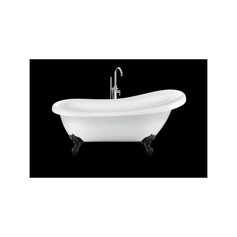 Vasca da bagno freestanding con piedini richmond Bianca 155 cm Piedini di aquila Neri