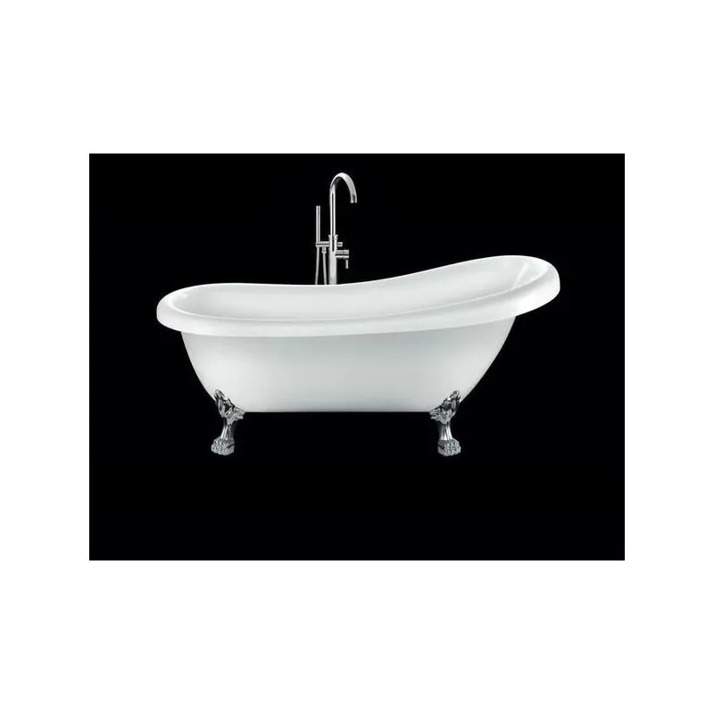 Vasca da bagno freestanding con piedini richmond Bianca 171 cm Piedini di leone Cromati