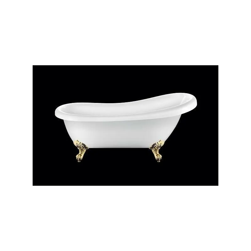 Rogier&mothes - Vasca da bagno freestanding con piedini richmond Bianca 171 cm Piedini di aquila Dorati