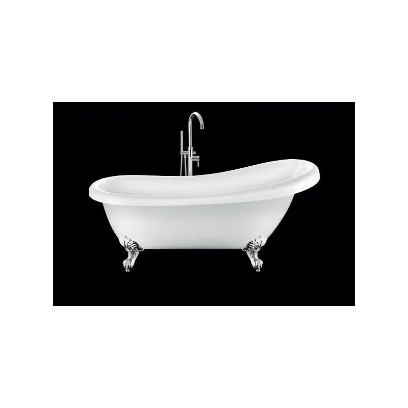 Vasca da bagno freestanding con piedini richmond Bianca 155 cm Piedini di aquila Cromati