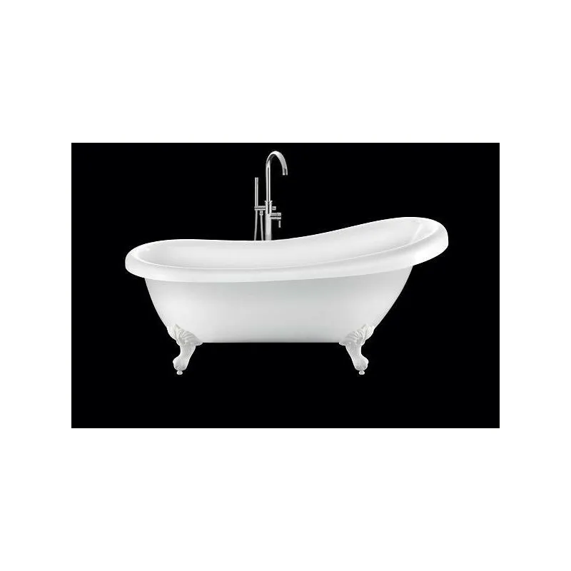 Vasca da bagno freestanding con piedini richmond Bianca 155 cm Piedini di aquila Bianchi