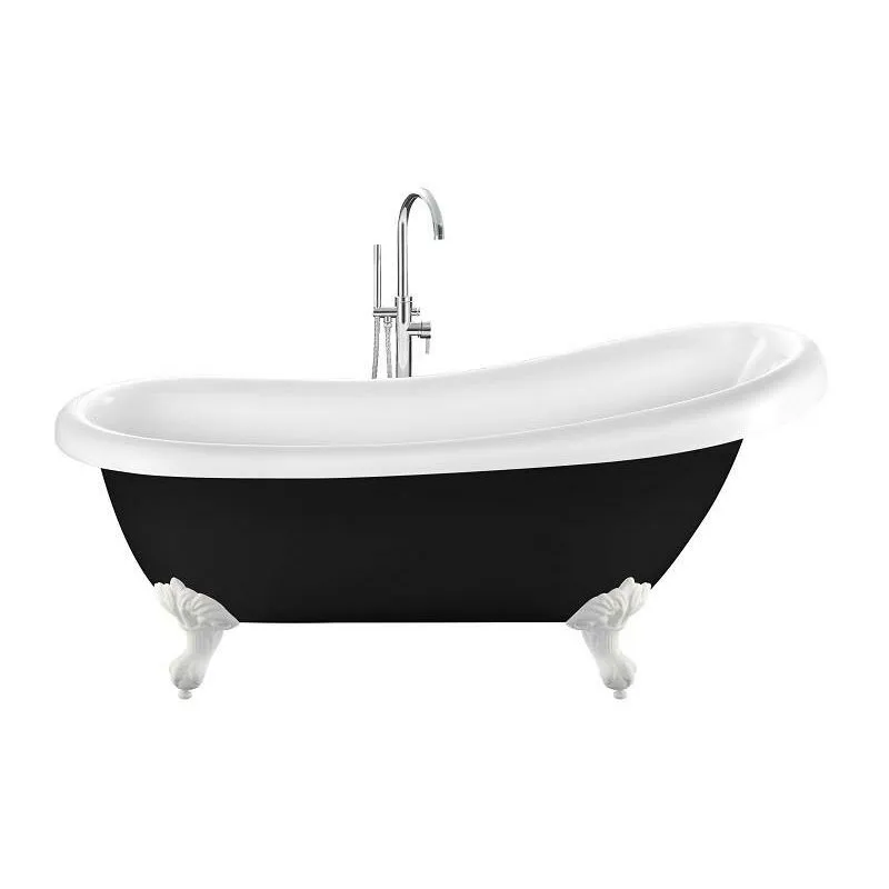 Vasca da bagno freestanding con piedini richmond nera 171 cm Piedini di aquila Bianchi