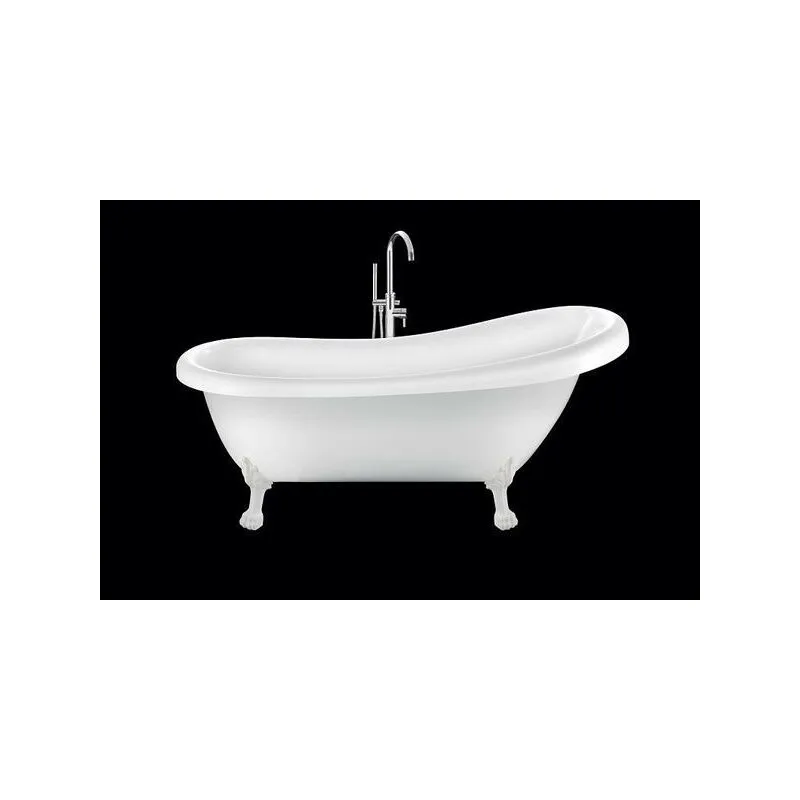 Vasca da bagno freestanding con piedini richmond Bianca 155 cm Piedini di leone Bianchi