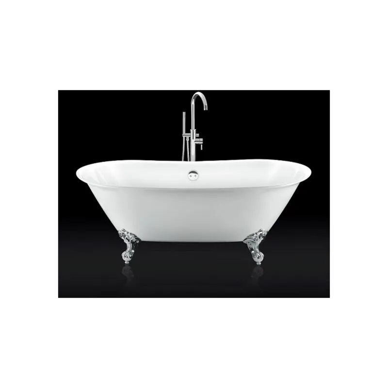 Vasca da bagno freestanding con piedini SURRY HILLS bianca 165 cm Piedini di aquila Cromati