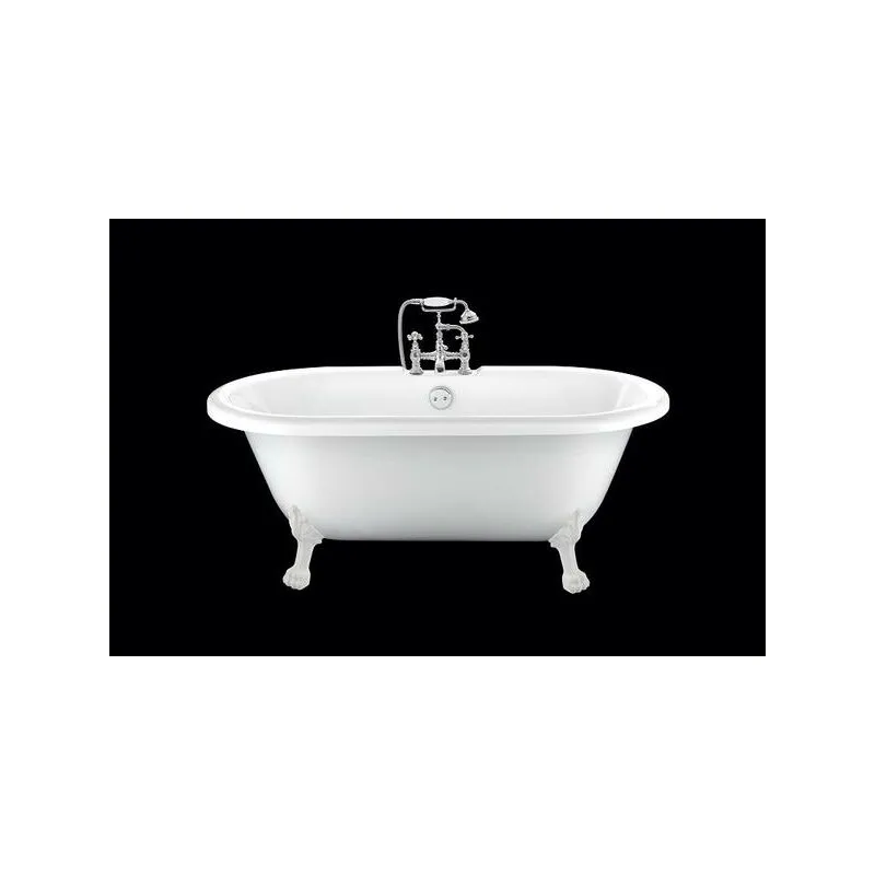 Vasca da bagno freestanding con piedini chelsea Bianca 170 cm Piedini di leone Bianchi