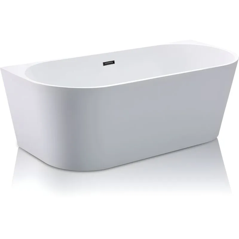 Vente-unique - Vasca da bagno semi freestanding 255L 180 x 75 x 58 cm Acrilico Bianco - divina