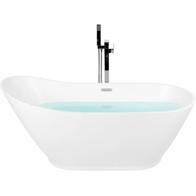 Beliani - Vasca da bagno freestanding in acrilico bianco opaco 170 x 75 cm Londrina