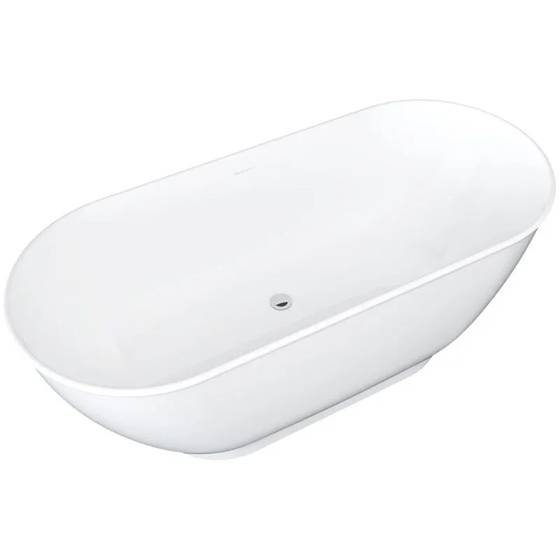 Vente-unique - Vasca da bagno freestanding ovale 240 l 170 x 75 x 60 cm Bianco Acrilico - mobula