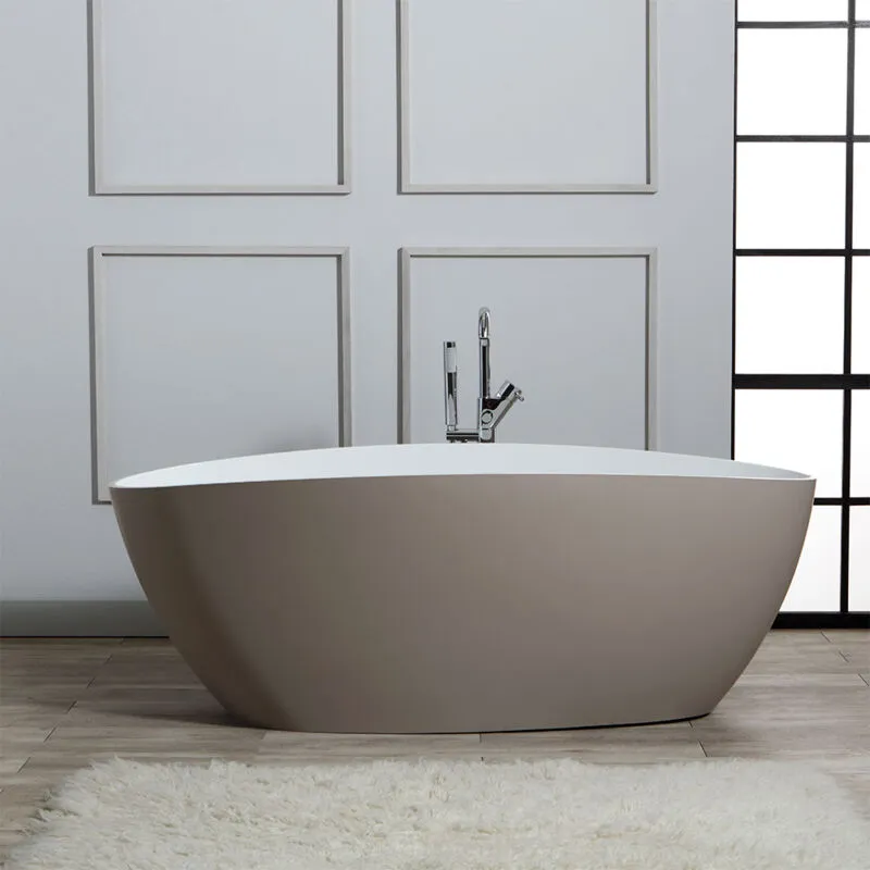 Vasca da bagno freestanding resina beige