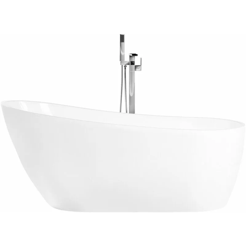 Vasca da Bagno Freestanding Acrilico Bianco Design Moderno 170 x 77 cm Solarte