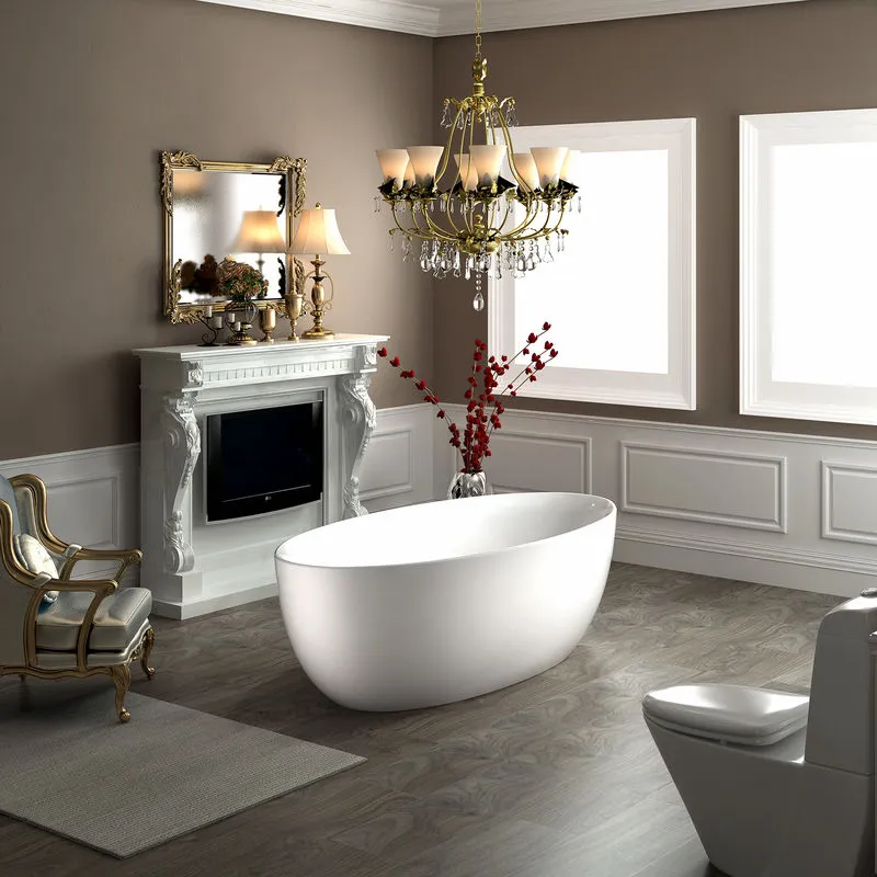 Vasca da bagno freestanding terra in acrilico sanitario bianco opaco - 186 x 88 x 60 cm - rubinetteria opzionale Con rubinetteria 1521, Senza sistema