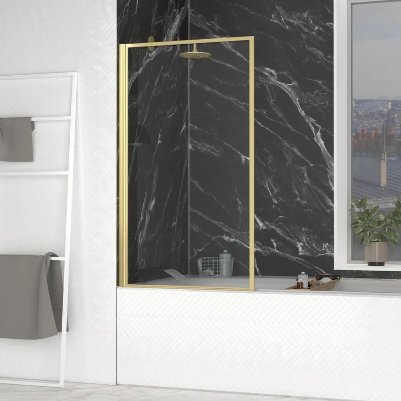 Aurlane - Parete vasca ribaltabile 80x140cm - Finiture Oro Spazzolato - goldy contouring screen