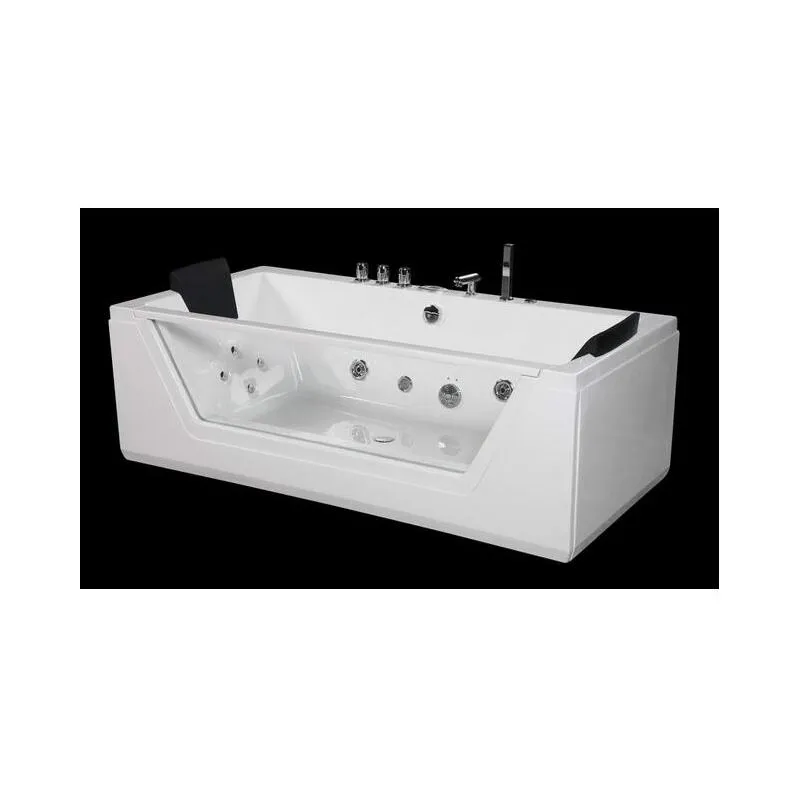 Vasca da bagno Idromassaggio da 185x90 cm due posti 26 idrogetti 2 pompe riscaldatore full optional - Bagno Italia