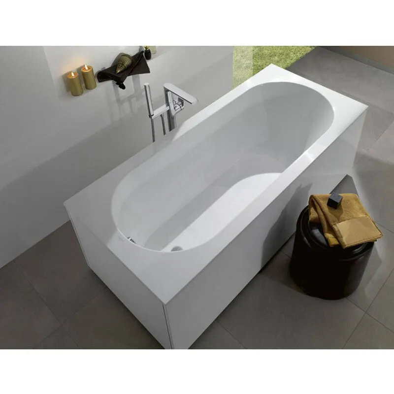 Vasca Oberon Straight Oval 170 x 70 cm in marmo fuso bianco (UBQ177OBE2V-01) - Villeroy&boch