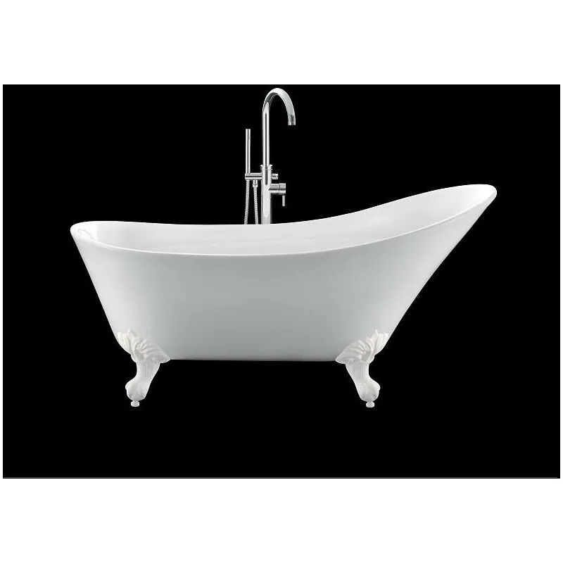 Rogier&mothes - Vasca da bagno freestanding con piedini balmain Bianca 161 cm Piedini di aquila Bianchi