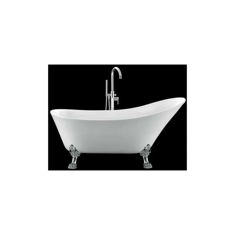 Vasca da bagno freestanding con piedini balmain Bianca 161 cm Piedini di leone Cromati