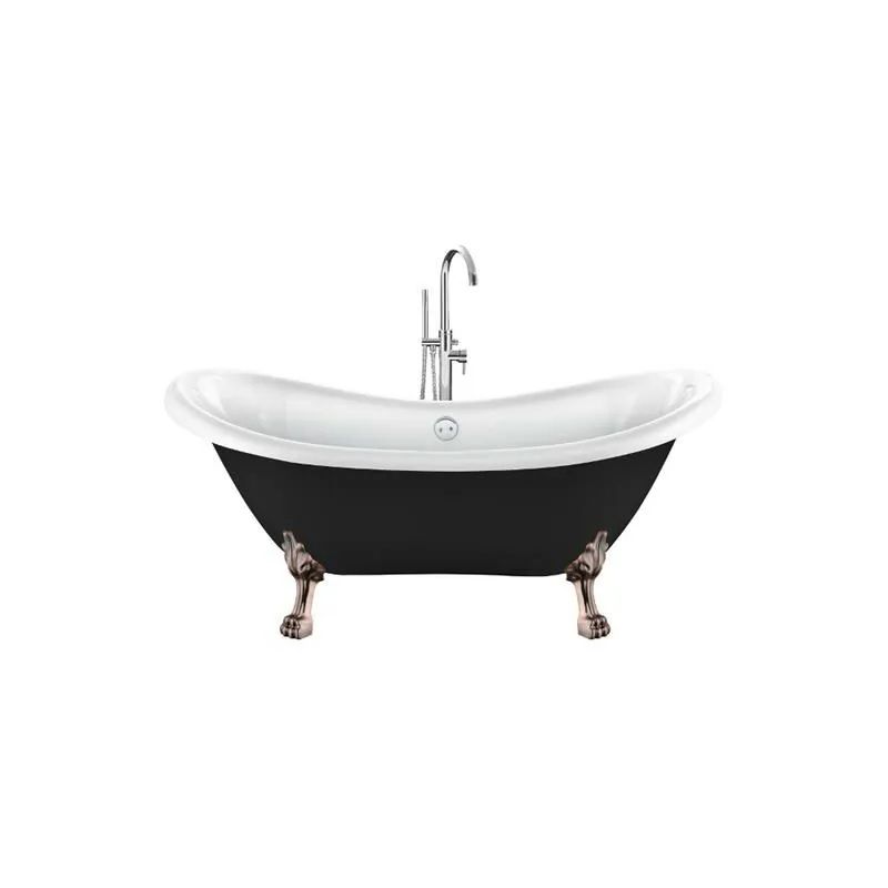 Rogier&mothes - Vasca da bagno freestanding con piedini darlington Nera 175 cm Piedini di leone Rame