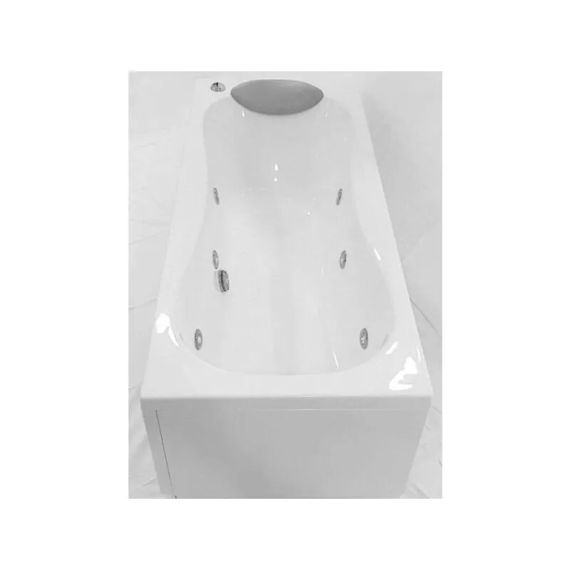 Vasca da bagno idromassaggio 6 jet con telaio e pannelli modello calypso cm 170x70 