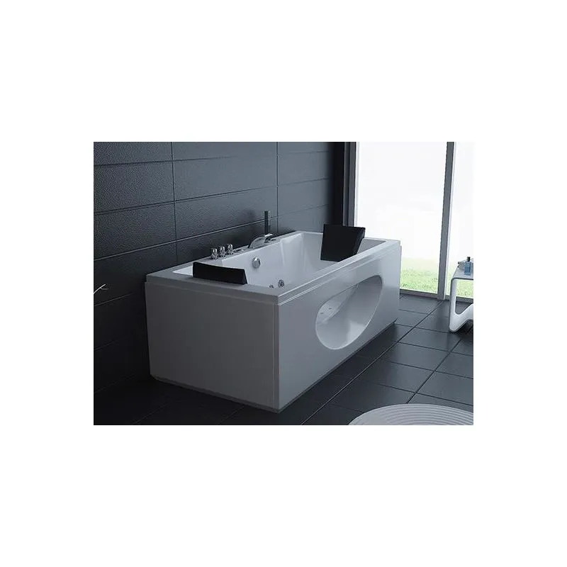 Vasca idromassaggio da bagno 180x90 cm full optional con riscaldatore 26 getti pompa airpool e whirlpool - Bagno Italia