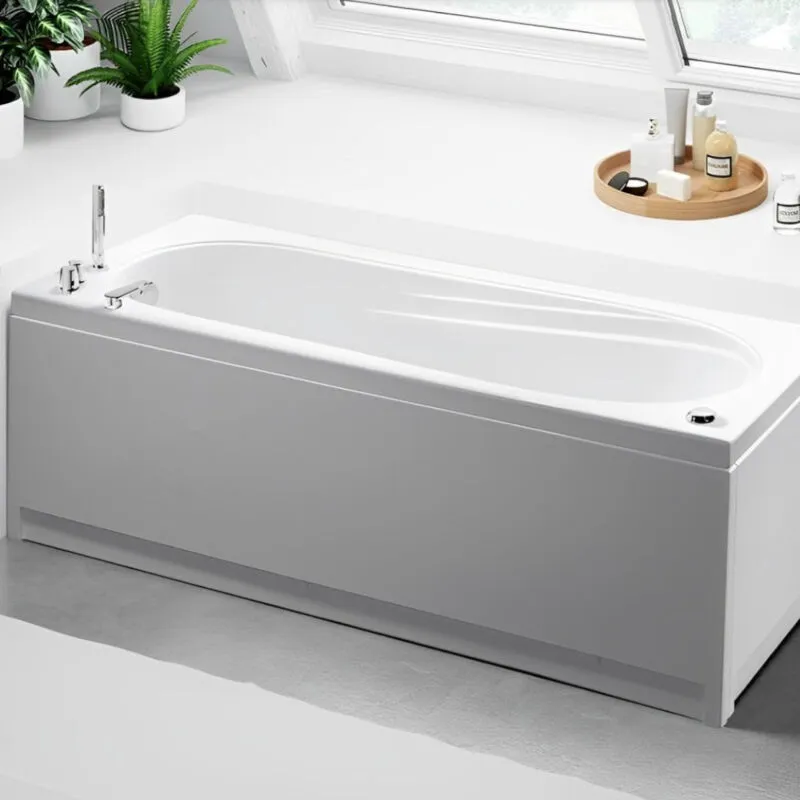 No Brand - Vasca da bagno rettangolare solo guscio in acrilico bianco - 150x70 cm