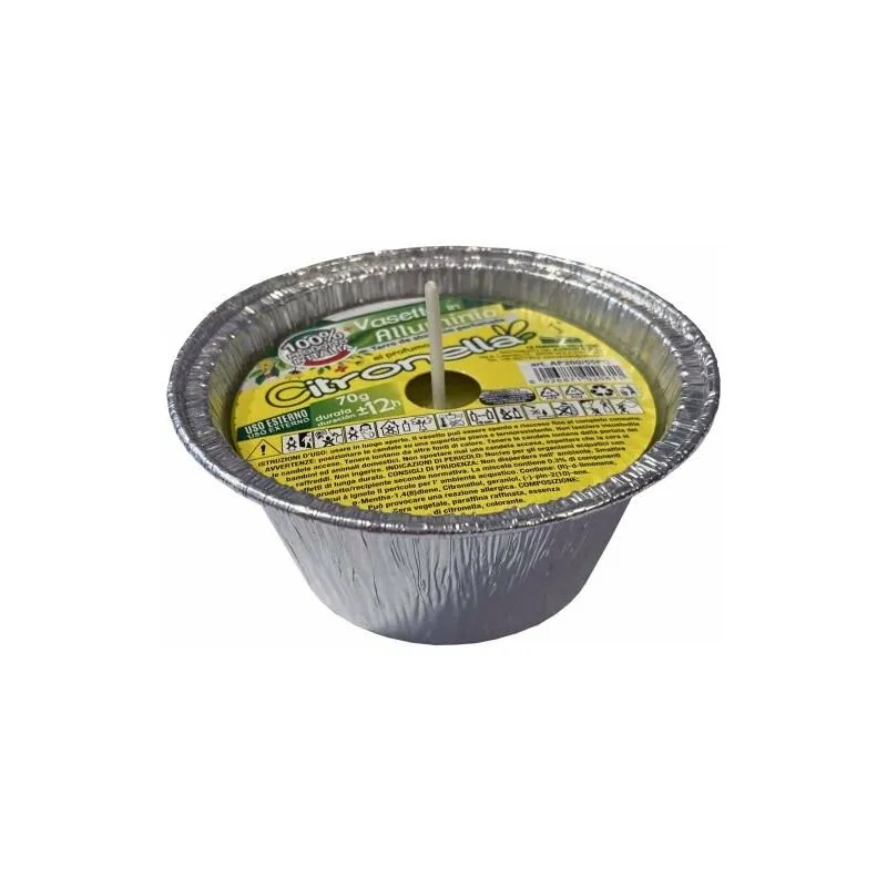 Marca - citronella in stagnola briciola d 8,5XH4 cm 60 pz