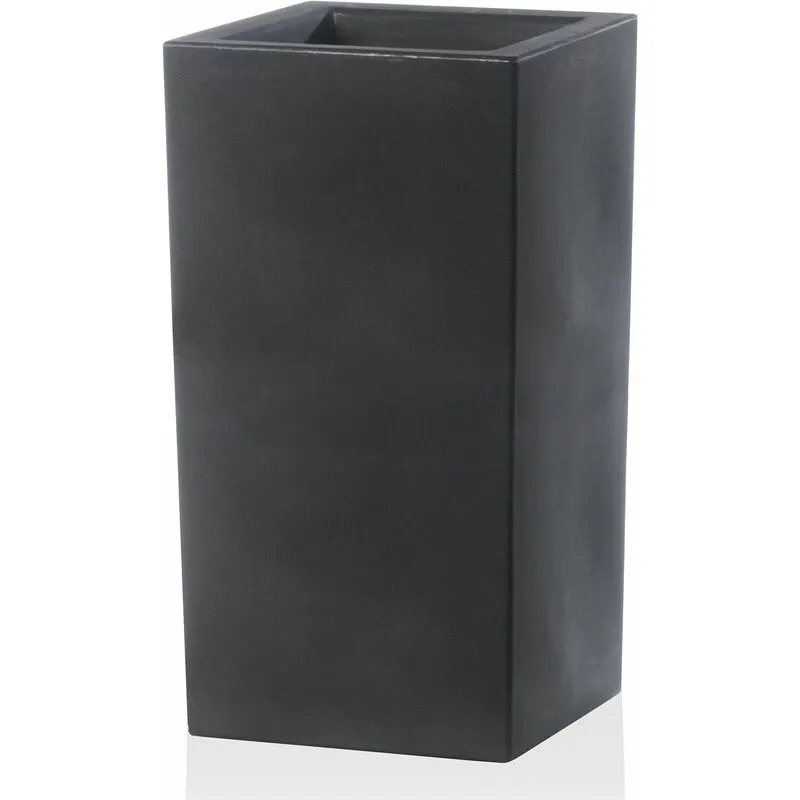 Vaso 40x40x80cm in Resina Tulli Schio Cubo Alto Essential 80 Antracite