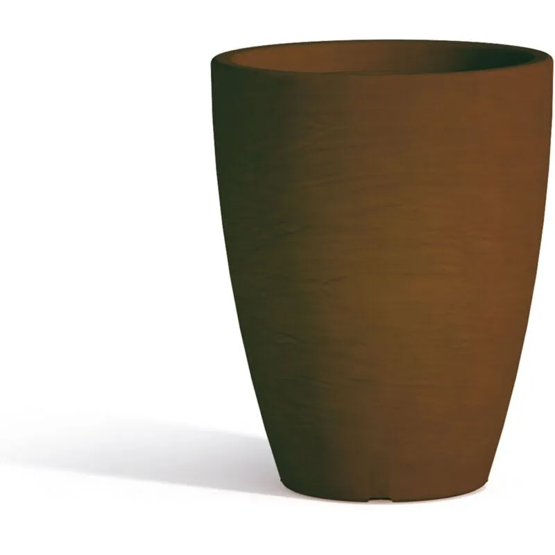 Vaso in resina mod. Aloe Tondo ø 30 cm h 38 marrone