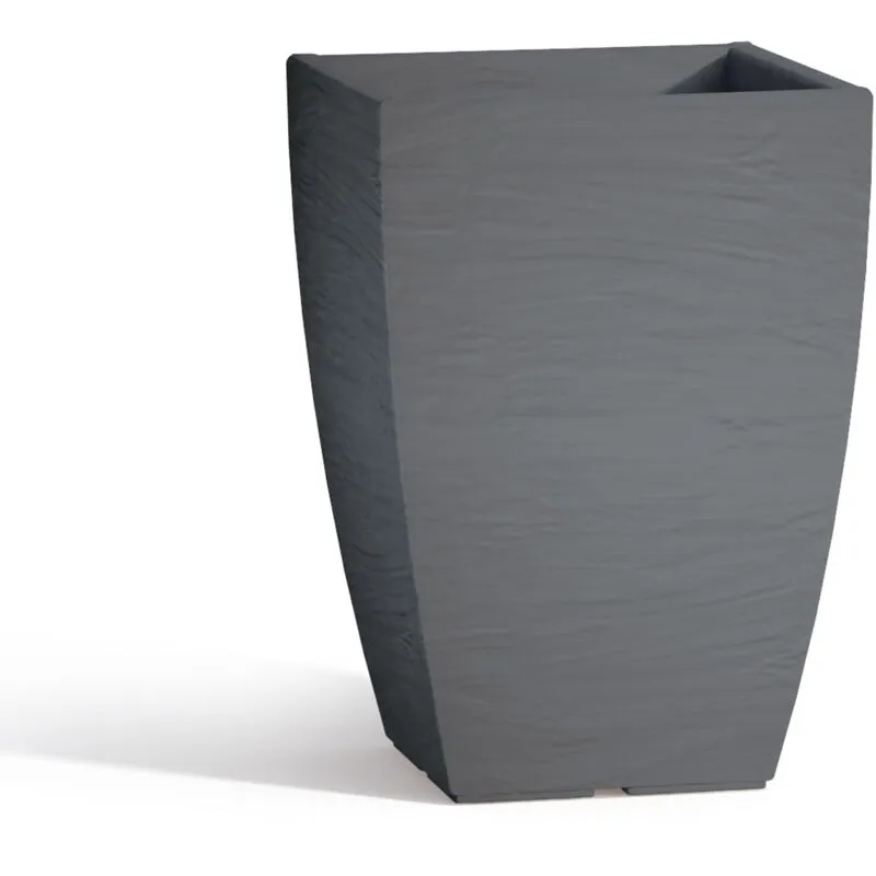 Tekcnoplast - Vaso in resina mod. Aloe quadrato 27X27 cm h 40 grigio