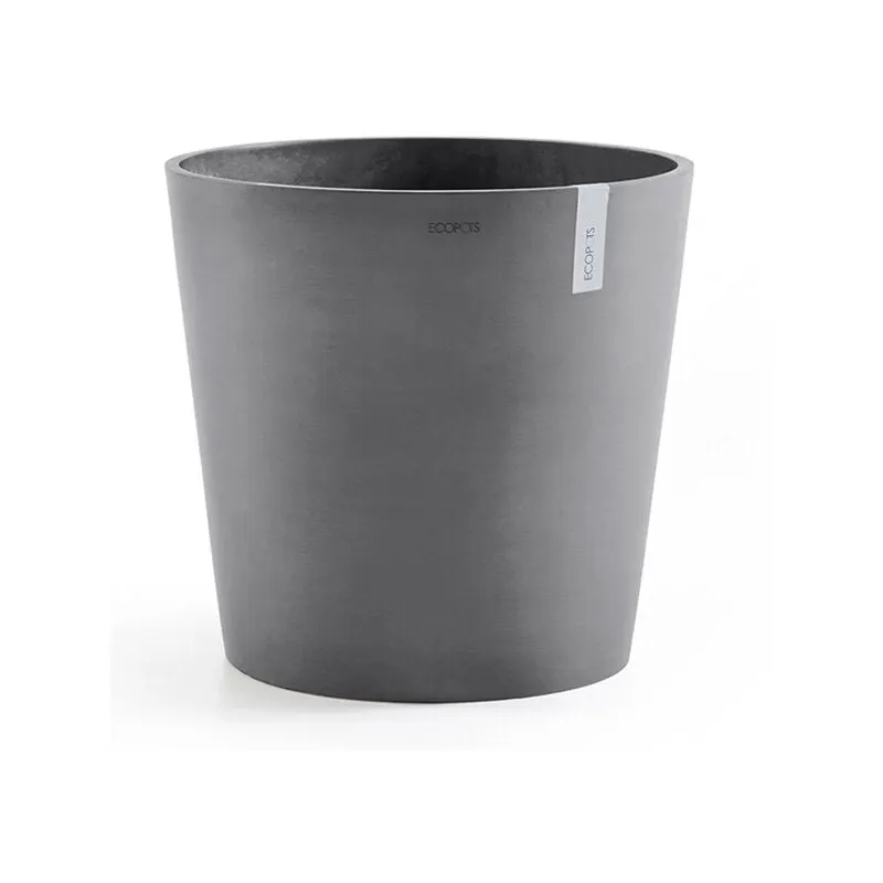 Vaso Tondo Amsterdam Grigio D50xh44,5cm Ecopots Vaso Fiori