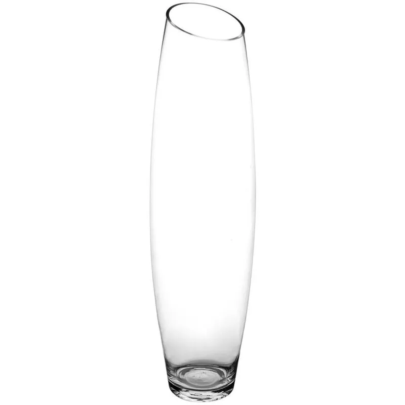 Atmosphera - Vaso in vetro curvato h50cm - vaso bombato trasparente, vetro, dimensioni d. 13,5 x h. 50 cm créateur d'intérieur - Trasparente