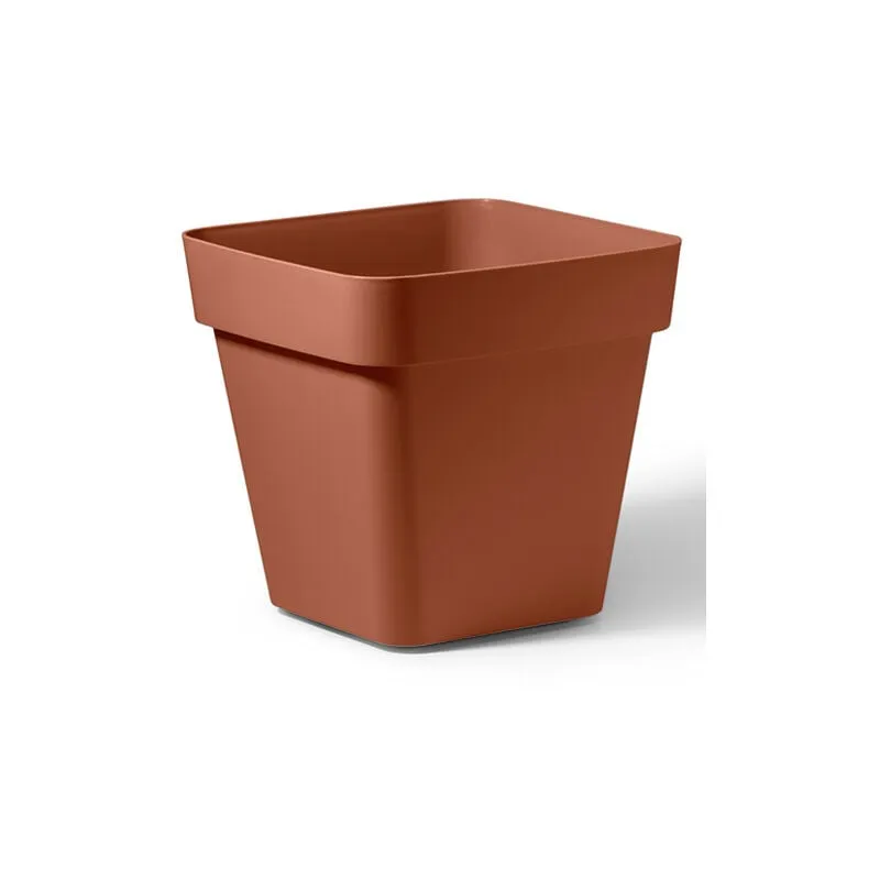 Veca Vaso Quadrato Cleo 24 Cm 60% Riciclabile Terracotta