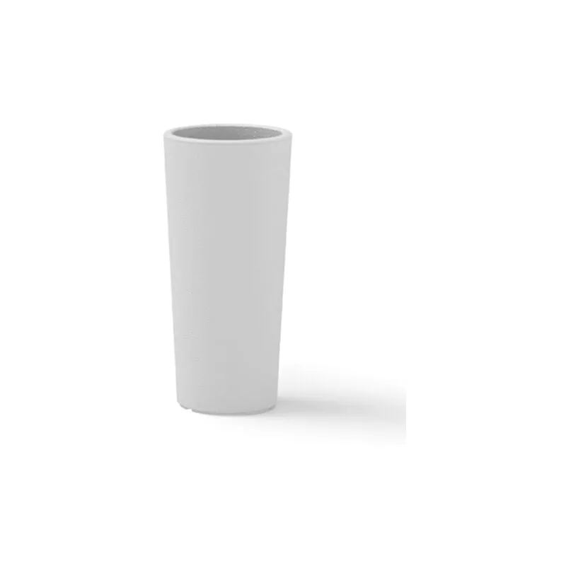 Vaso Clou Tondo con cache-pot Bianco - 85 cm