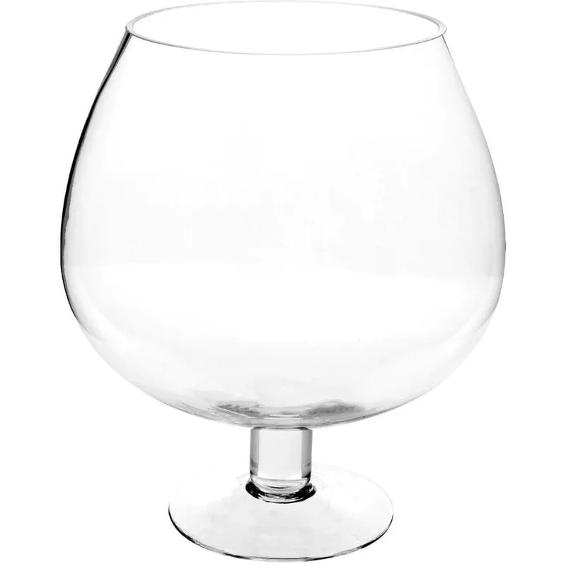 Atmosphera - Vaso in vetro su piede h24,5 cm - altezza 24,5 cm e diametro 22 cm créateur d'intérieur - Bicchiere