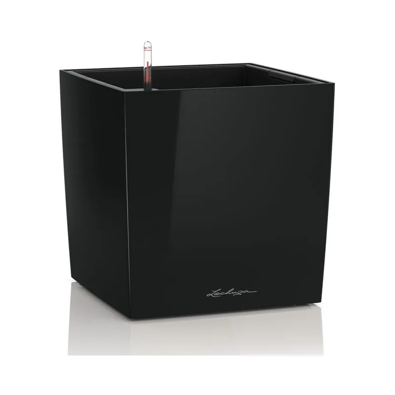 Vaso da interno e esterno cube Premium 50 cm - Nero Lucido - Nero Lucido