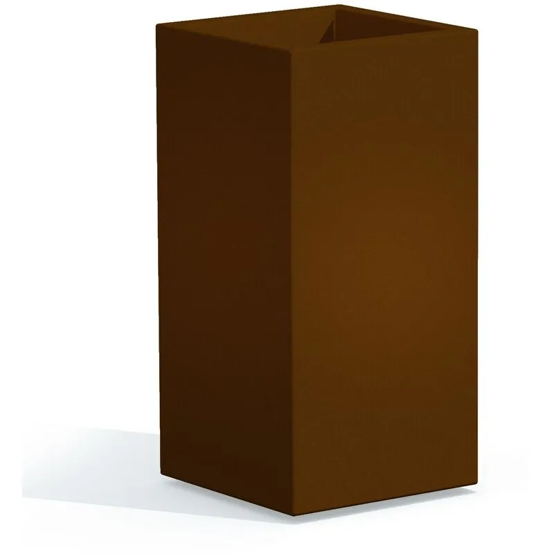 Vaso Cube Top Bronzo in Polimero Monacis - Cm 40X40X80 h