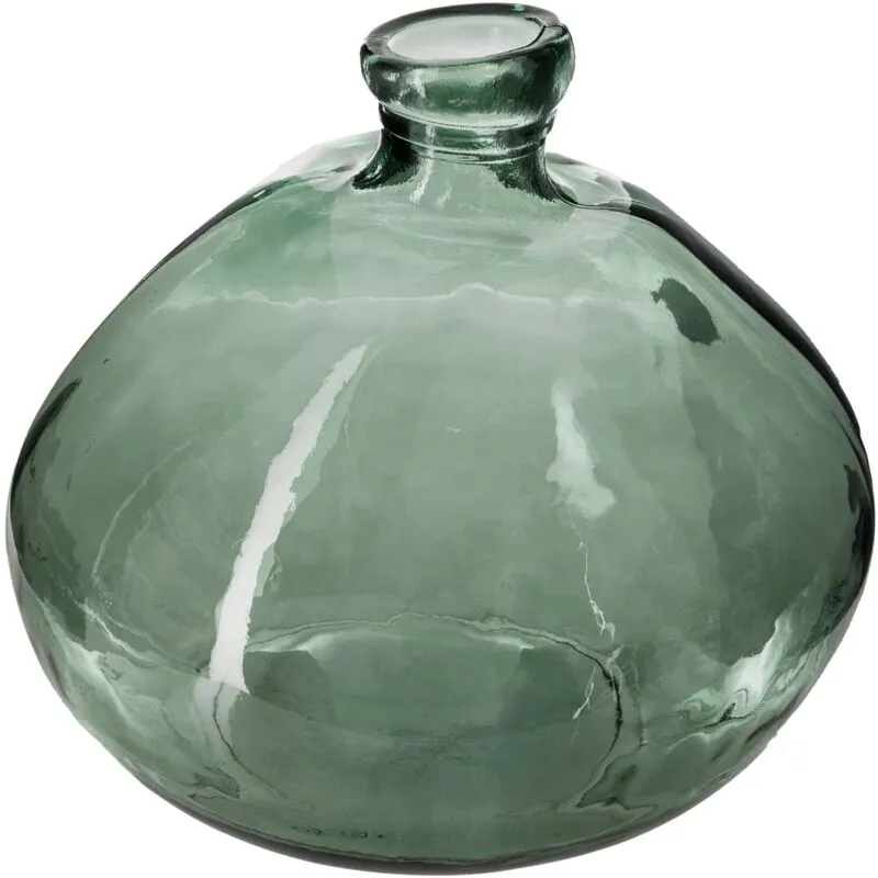 Vaso rotondo in vetro riciclato verde cachi d45cm - d. 45 cm Atmosphera créateur d'intérieur - Verde