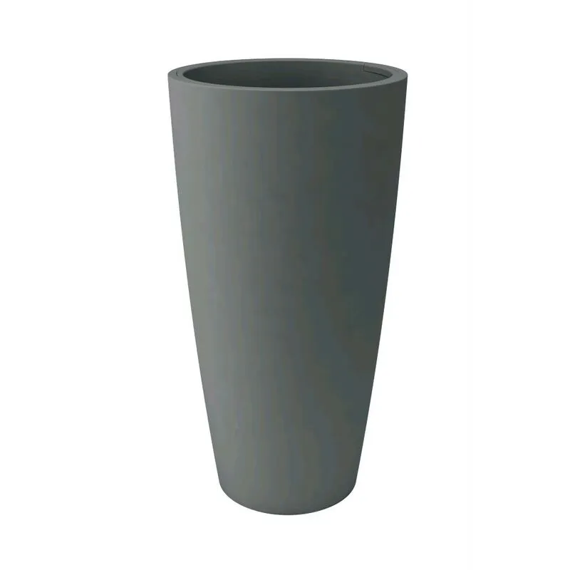 Vaso a Colonna Colore Tortora 38x85H cm in Plastica con contenitore estraibile