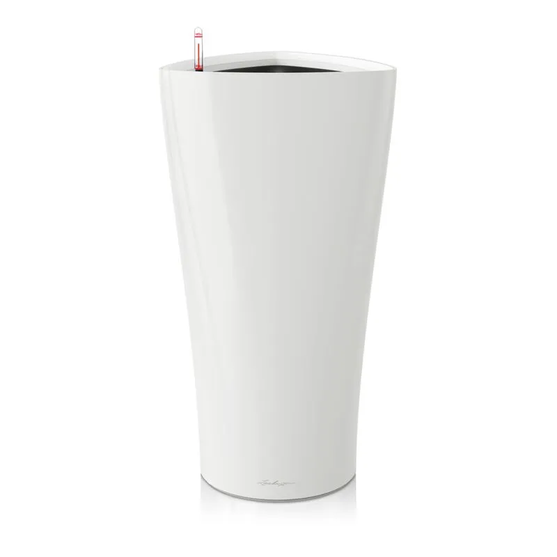 Vaso da interno e esterno delta Premium 40 cm - Bianco Lucido - Bianco Lucido