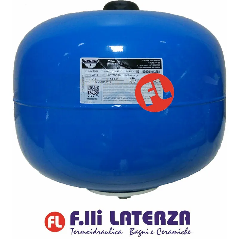 Zilmet - vaso espansione idrosfera autoclave 24 litri ultra pro polmone