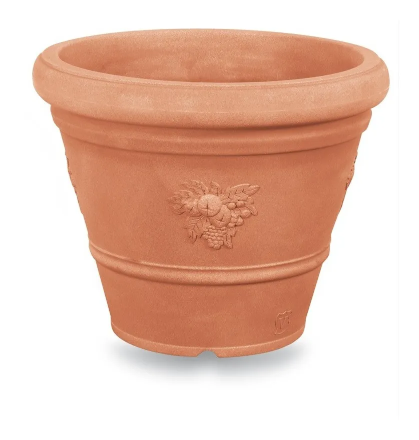 Veca - Vaso Festonato Tondo Ducale 35 cm - Terra di Siena