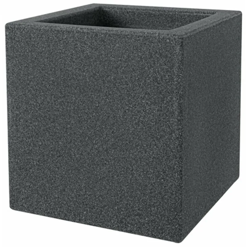 Vaso quadrato granito 40x40 cm h 40 mod. Schio cubo