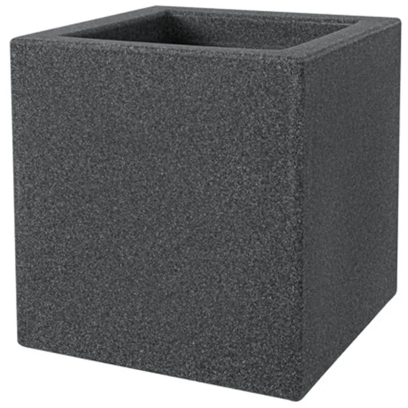 Vaso quadrato granito 50x50 cm h 50 mod. Schio cubo
