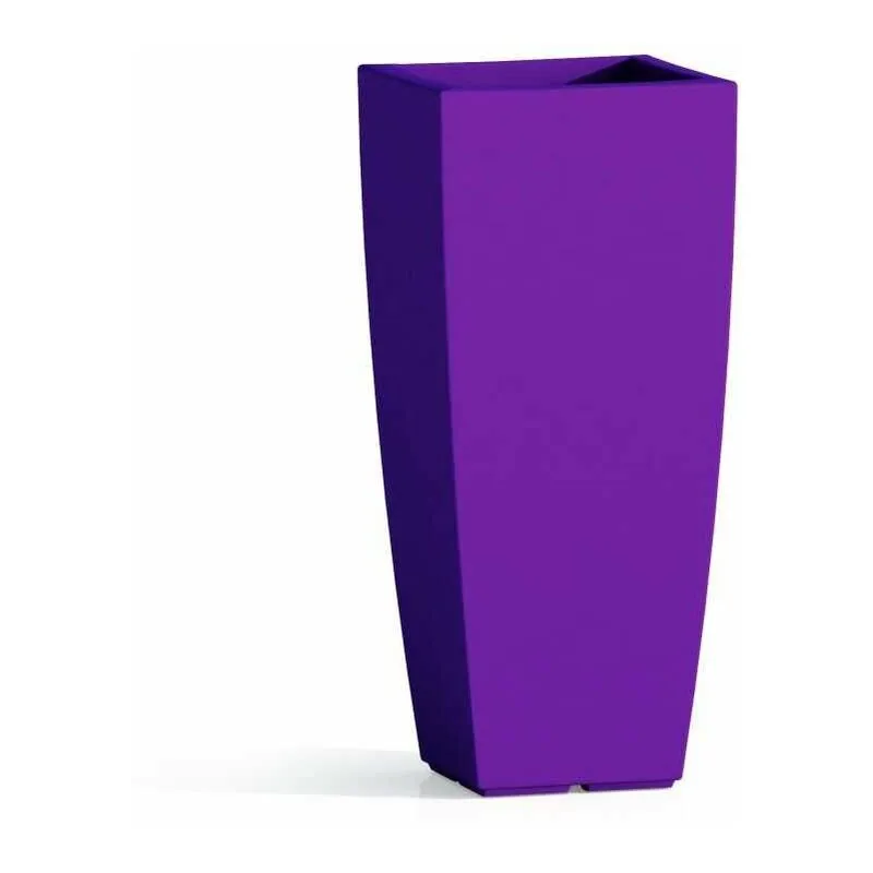 Vaso in Polimero Monacis Stilo Square Top Viola - cm 39 X 39 - h 90 cm.