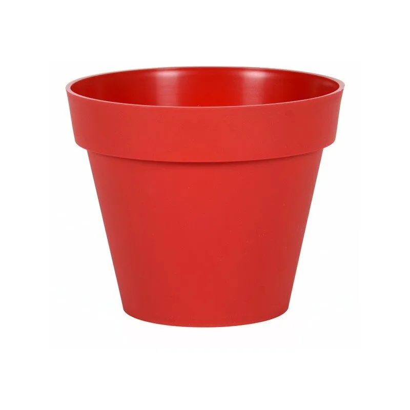 Vaso In Plastica Diam.30 X H.26 Cm Rosso Rubino 