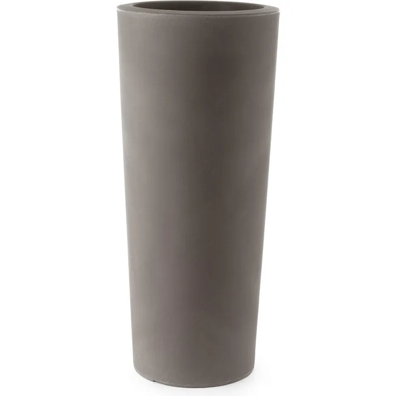 Vaso Ø30x68 cm in Polietilene Tulli Schio Cono Essential 70 Cappuccino