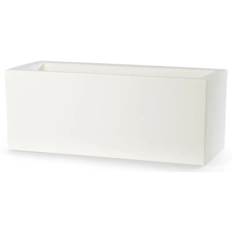 Vaso 80x30x30cm in Resina Tulli Schio Cassa Essential 80 Bianco