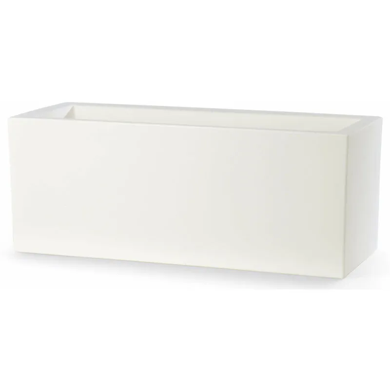 Vaso 100x40x40cm in Resina Tulli Schio Cassa Essential 100 Bianco